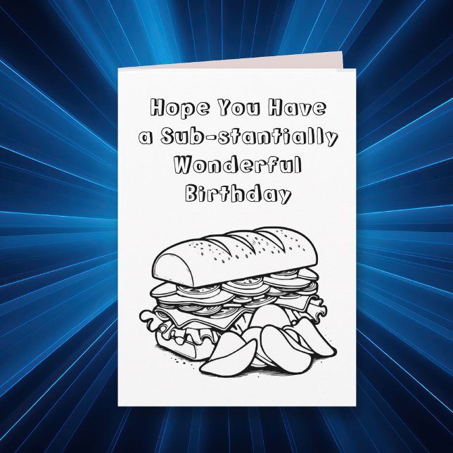 Tarjeta Pun de página de color divertido | Cumpleaños (Subido por el creador)