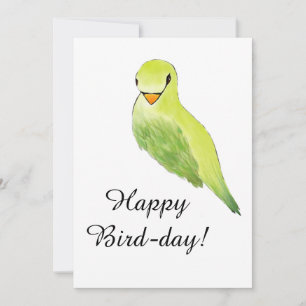 Tarjeta Pun de pájaro feliz cumpleaños