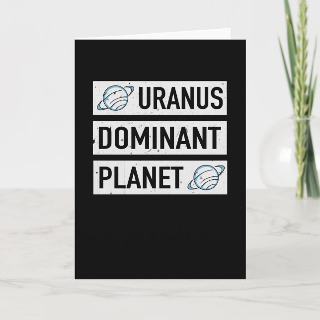 Tarjeta Pun del sistema solar del planeta dominante de Ura (Anverso)