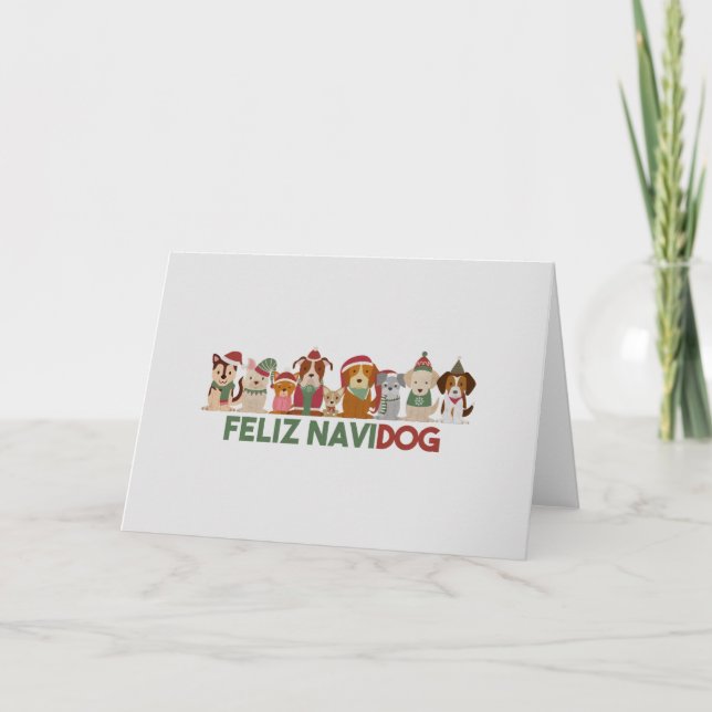Tarjeta Pun navideño: Feliz Navidog (Anverso)