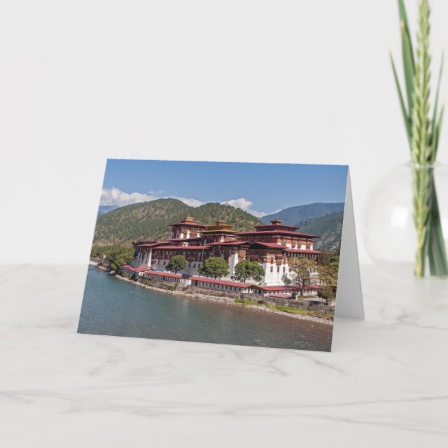 Tarjeta Punakha Dzong - Bután (Anverso)