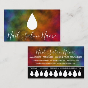 tarjeta punch de lealtad de salón de uñas