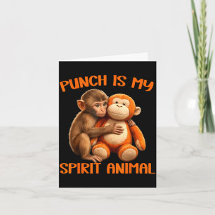 Tarjeta Punch es el animal espiritual meme del mono punch 