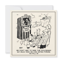Punch & Judy Show en la playa Dibujo animado