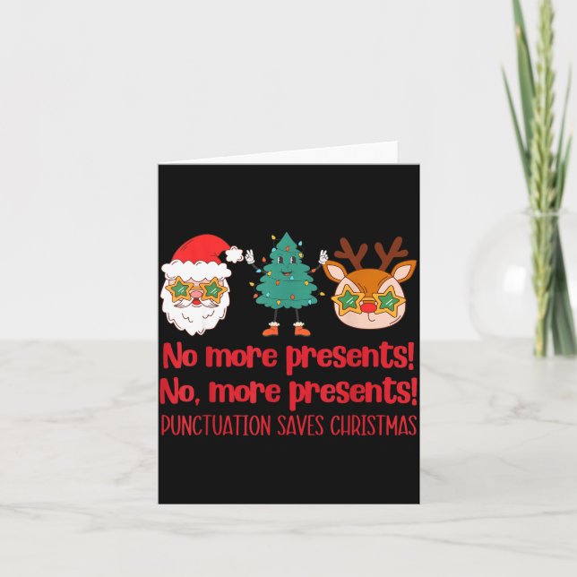 Tarjeta Punctuation Saves Christmas Reading Teacher Ela Gr (Anverso)