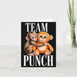 Tarjeta Puñetazo de equipo - lindo mono bebé Puñetazo de e