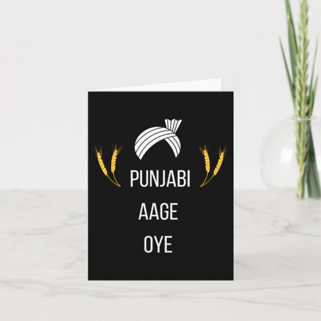 Tarjeta Punjabi Aa Gaye Oye Diljit Dosanjh Lohri Gift Holi (Anverso)