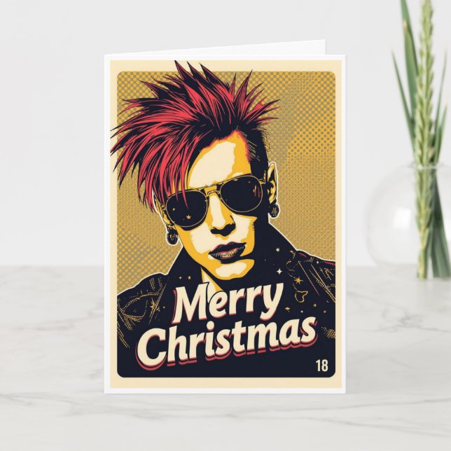 Tarjeta punk christmas card (Anverso)