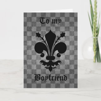 Tarjeta Punk gótico fleur de lis novio divertido cumpleaño
