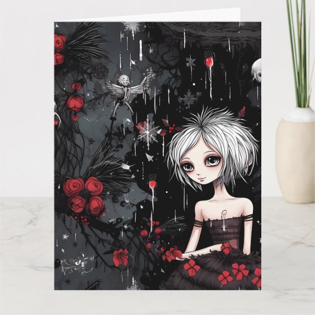 Tarjeta Punk gótico Navidades alternativos (Anverso)