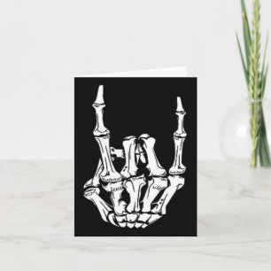 Tarjeta Punk Rock Skeleton Guay Rocker Halloween Halloween