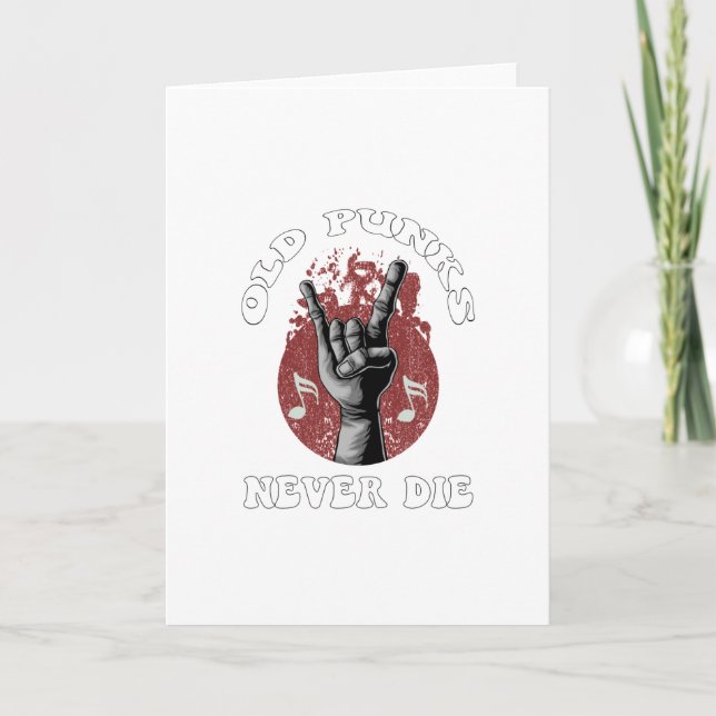 Tarjeta Punks viejos nunca mueren, profesional del Punk (Anverso)