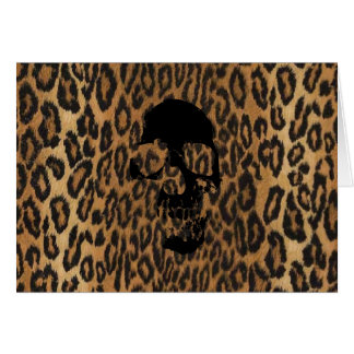 Tarjeta punky del leopardo