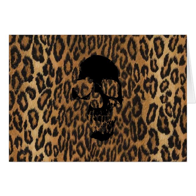 Tarjeta punky del leopardo (Anverso (Horizontal))