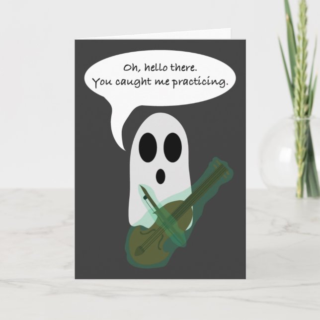 Tarjeta Punny Halloween Ghost (Anverso)