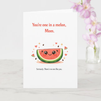 Tarjeta Punny Mother's Day Card – One in a Melon Mom