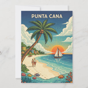 Tarjeta Punta Cana República Dominicana Viaje Antiguo