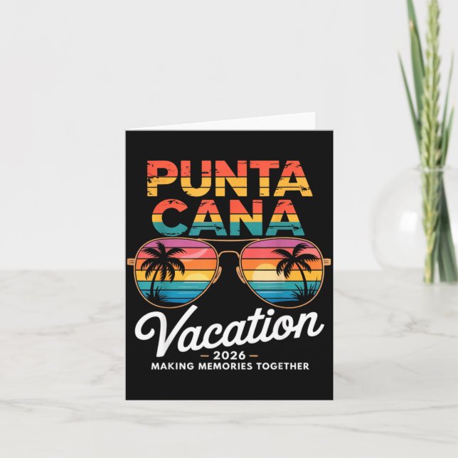 Tarjeta Punta Cana Vacation 2026 Making Memories Summer Be (Anverso)