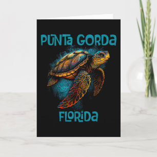 Tarjeta Punta Gorda Florida Fl Retro Vintage Playa Mar Tor