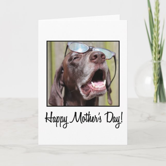 Tarjeta puntero alemán del día de la madre (Anverso)