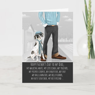 Tarjeta Puntero inglés del Día del Padre Perro