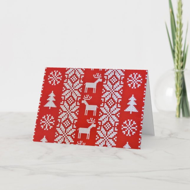 Tarjeta Punto de Cruz de Navidad (Anverso)