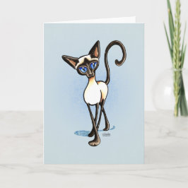 Tarjeta Punto de foca siamesa Crosswalk Off Leash Art™