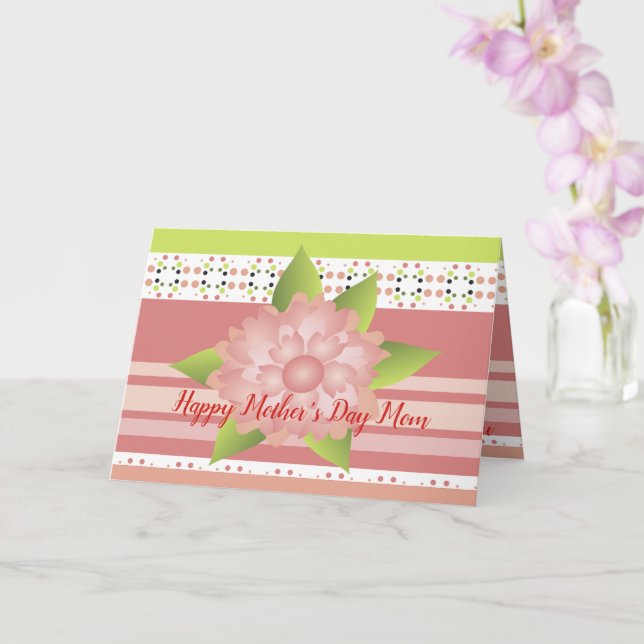 Tarjeta Punto de polka cúbico (Orquídea)