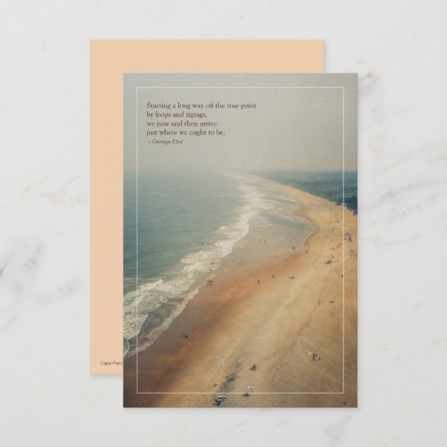 Tarjeta Punto del Cabo (Isla Hatteras) Foto Petite (Anverso / Reverso)