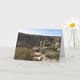 Tarjeta Punto Massai en el Monumento Nacional Chiricahua