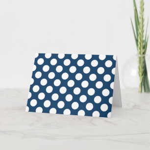 Tarjeta Puntos de Polka Azul de la Marina, Patrón de Punto