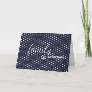 Tarjeta puntos de polka de cumpleaños de familia