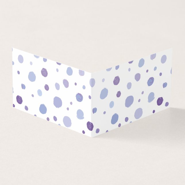 Tarjeta puntos de polka pintados a mano (Exterior)