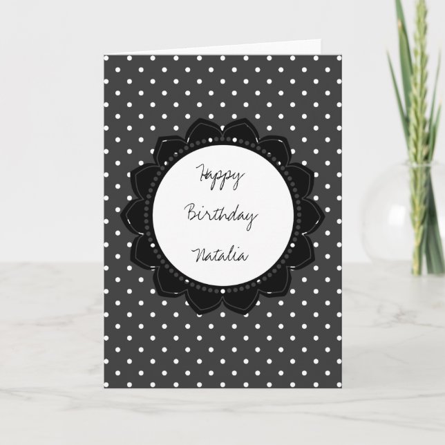Tarjeta Puntos del Polka Negro (Anverso)
