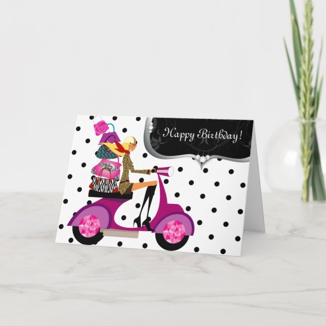 Tarjeta Puntos lindos del chica de la vespa del monedero (Anverso)