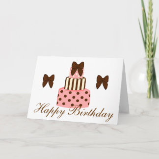 Tarjeta Puntos y torta de las rayas