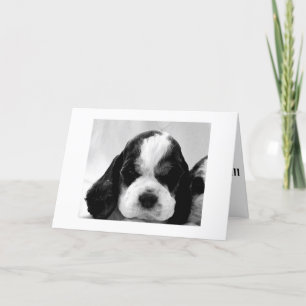 TARJETA PUPPY DICE "¿DIGAN QUE NO ES TAN "SOBRE LA COLINA?