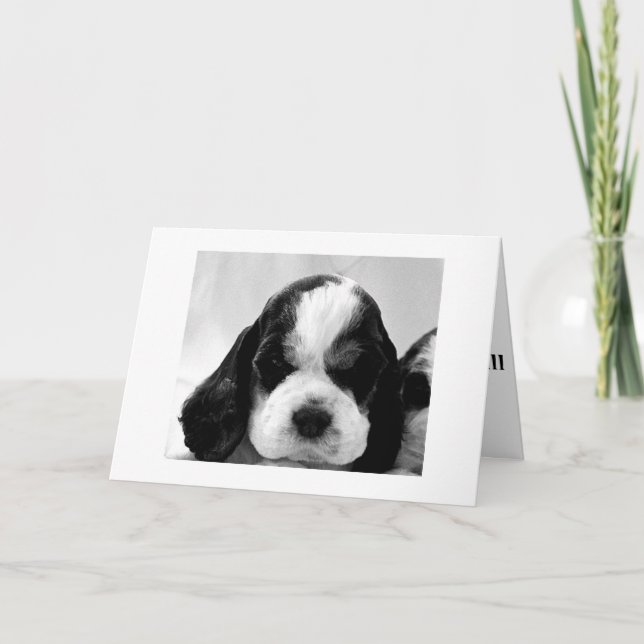 TARJETA PUPPY DICE: "¿DIGAN QUE NO ES TAN "SOBRE LA COLINA (Anverso)