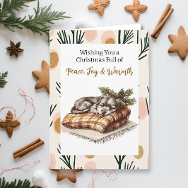 Tarjeta Puppy dulce de la siesta | Navidades personalizado