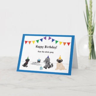 Tarjeta Puppy Gang Birday Card