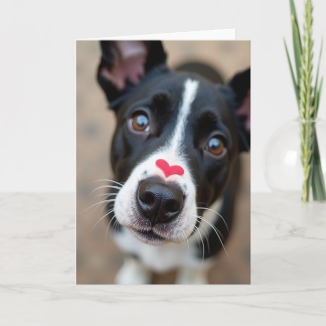 Tarjeta Puppy Love Heart Card (Anverso)