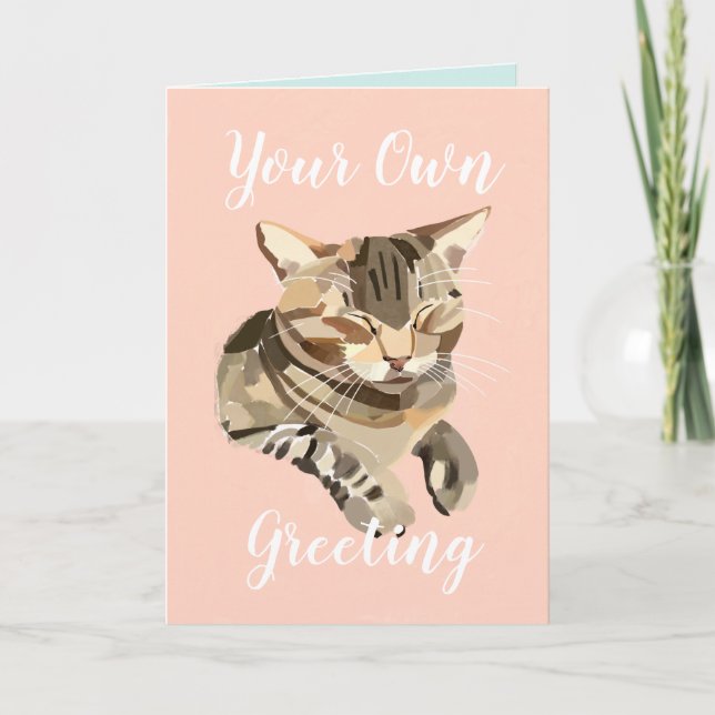 Tarjeta Purga de felinos feliz personalizada (Anverso)