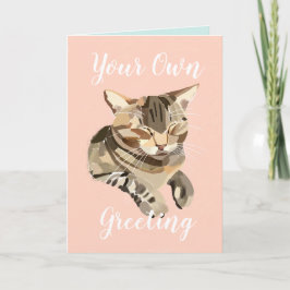 Tarjeta Purga de felinos feliz personalizada