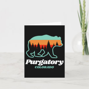 Tarjeta Purgatorio Colorado Esquí Snowboard Bear