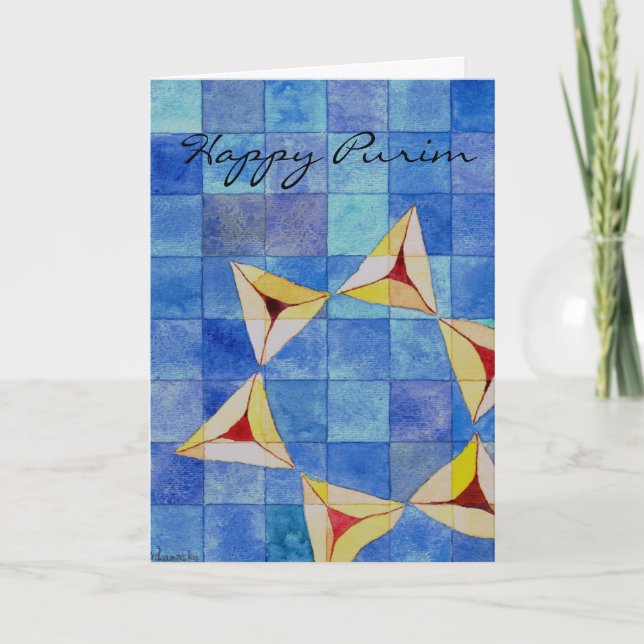 Tarjeta Purim feliz (Anverso)