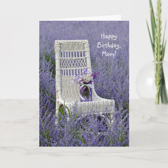 Tarjeta Purple Birthday Bouquet (Anverso)