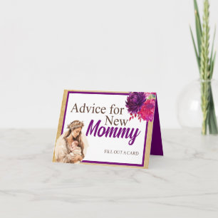 Tarjeta Purple Boho Baby Shower Advance para la mesa de ma