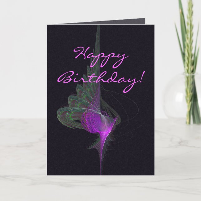 Tarjeta Purple Dervish Abstract Art (Anverso)