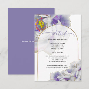 Tarjeta Purple Exotic Floral Floral Details