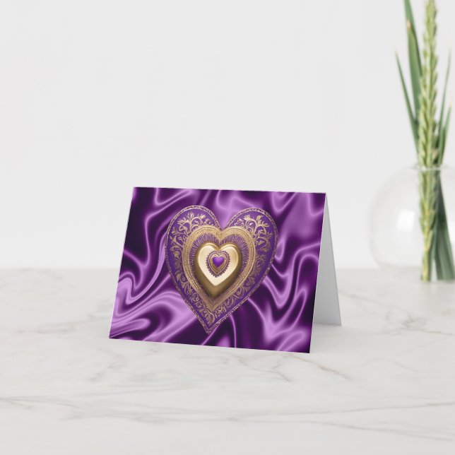 Tarjeta Purple Gold Heart (Anverso)
